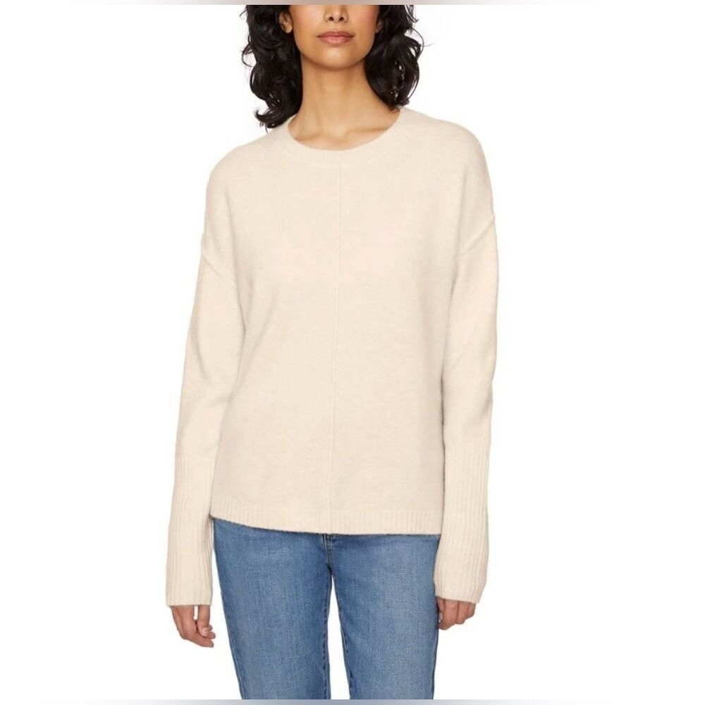 Legendary Outfitters Crewneck Sweater Women L Cream Minimalist Soft Girl Classic